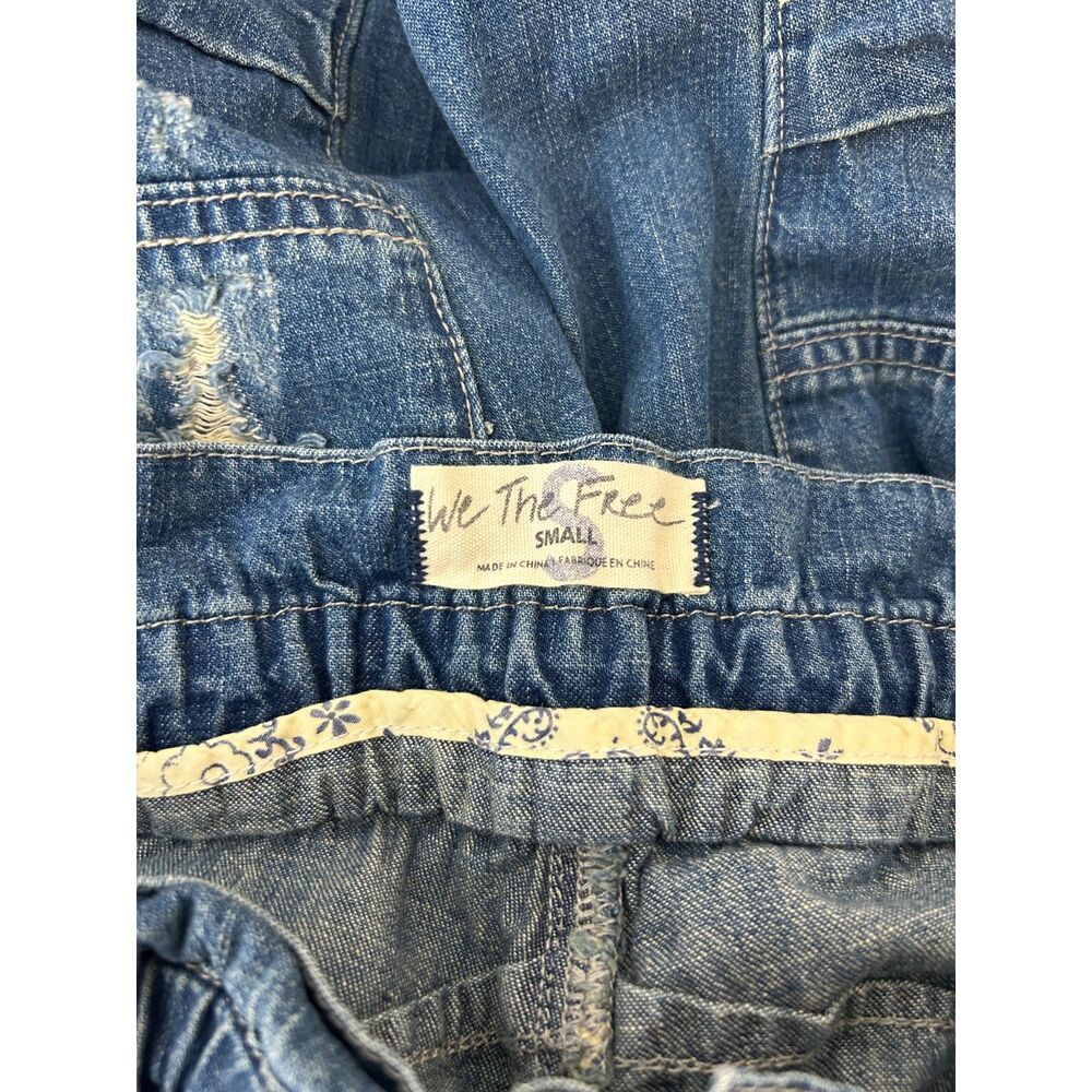 Free People We The Free In My Time Denim Cargo Jeans gorpcore utilitarian - Picture 3 of 7